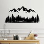 Wallity Nature And Mountain - 5 Escultura de Pared de Metal Negra
